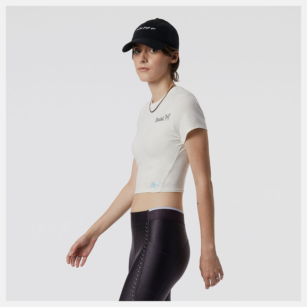 Sea Salt Syd Crop Tee New Balance Clothing