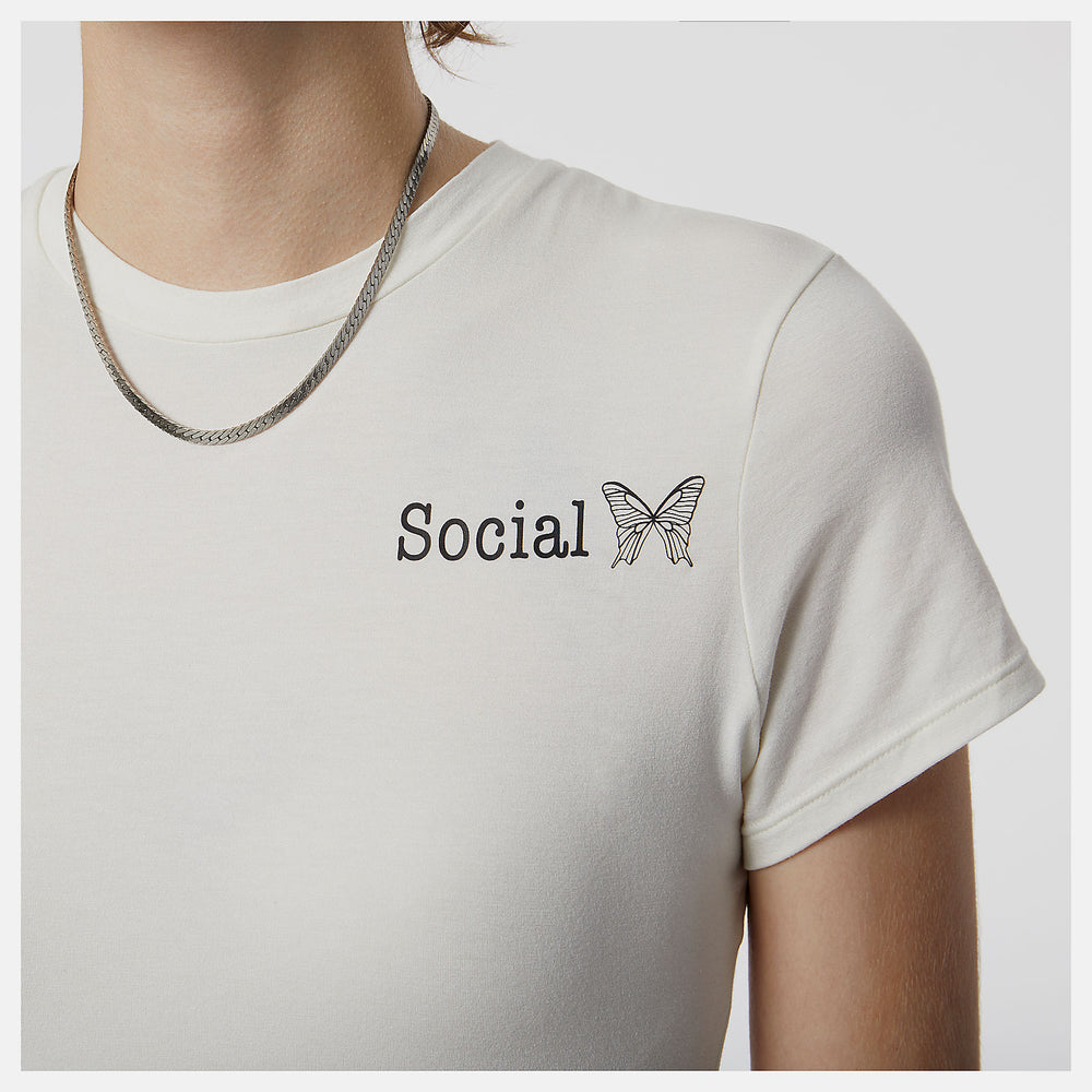 Sea Salt Syd Crop Tee New Balance Clothing