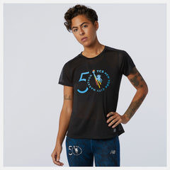 Black NYC Marathon Impact Run Short Sleeve New Balance Clothing
