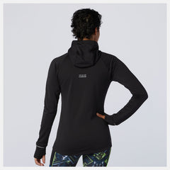 Black NB Heat Grid Hoodie New Balance Clothing