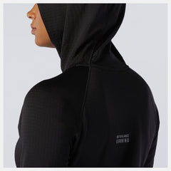 Black NB Heat Grid Hoodie New Balance Clothing