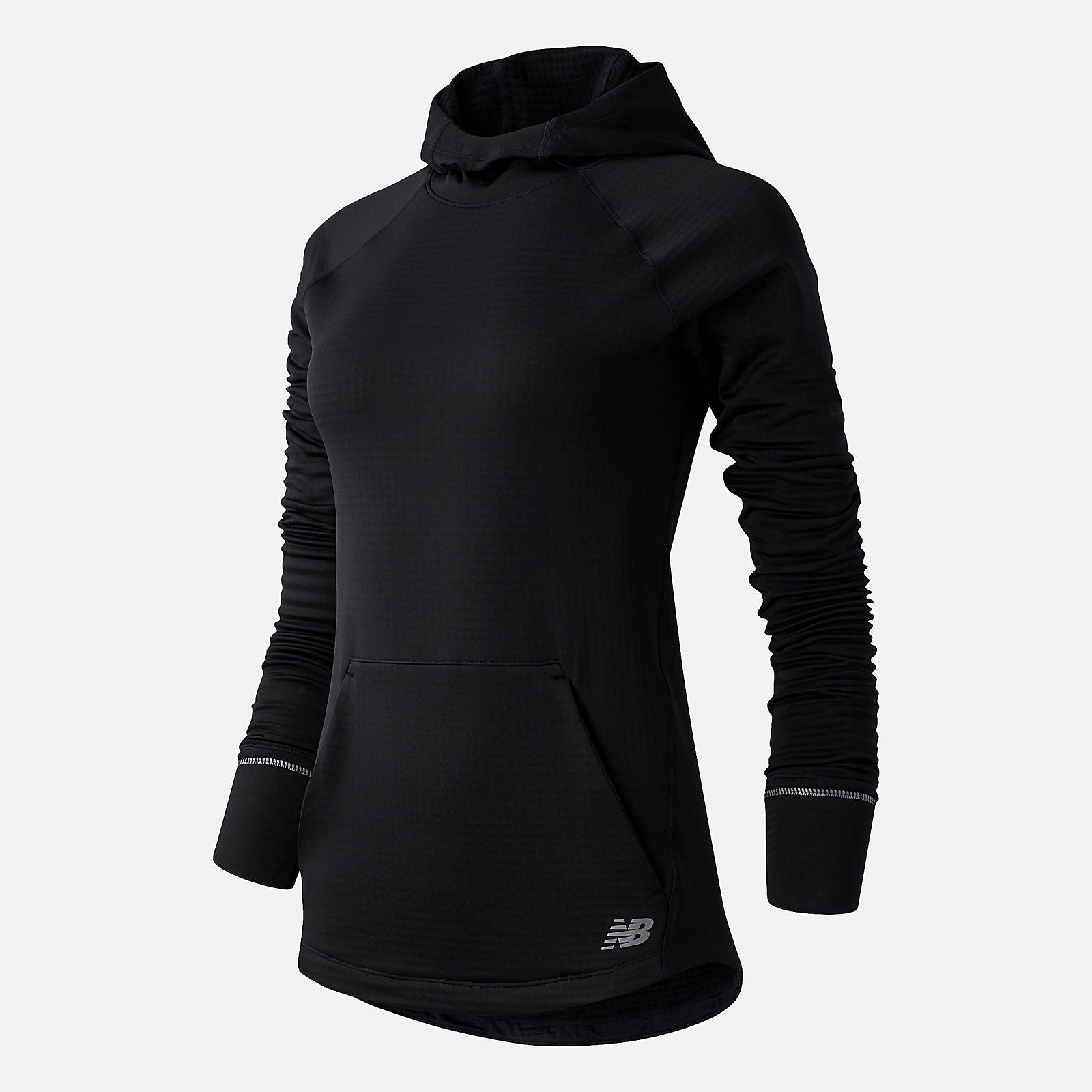 Black NB Heat Grid Hoodie New Balance Clothing