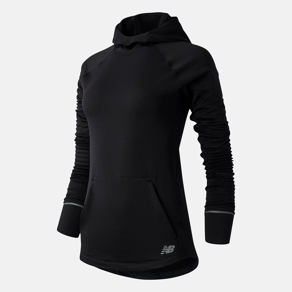 Black NB Heat Grid Hoodie New Balance Clothing
