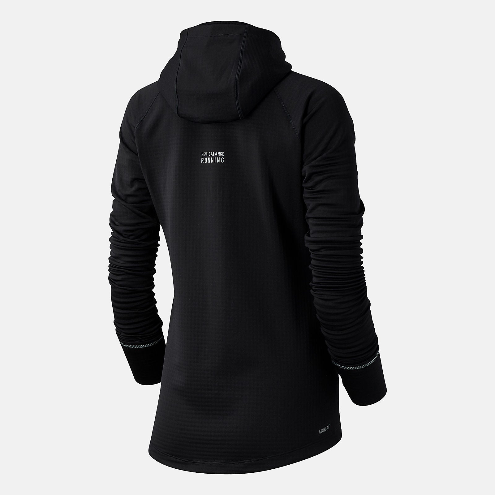 Black NB Heat Grid Hoodie New Balance Clothing