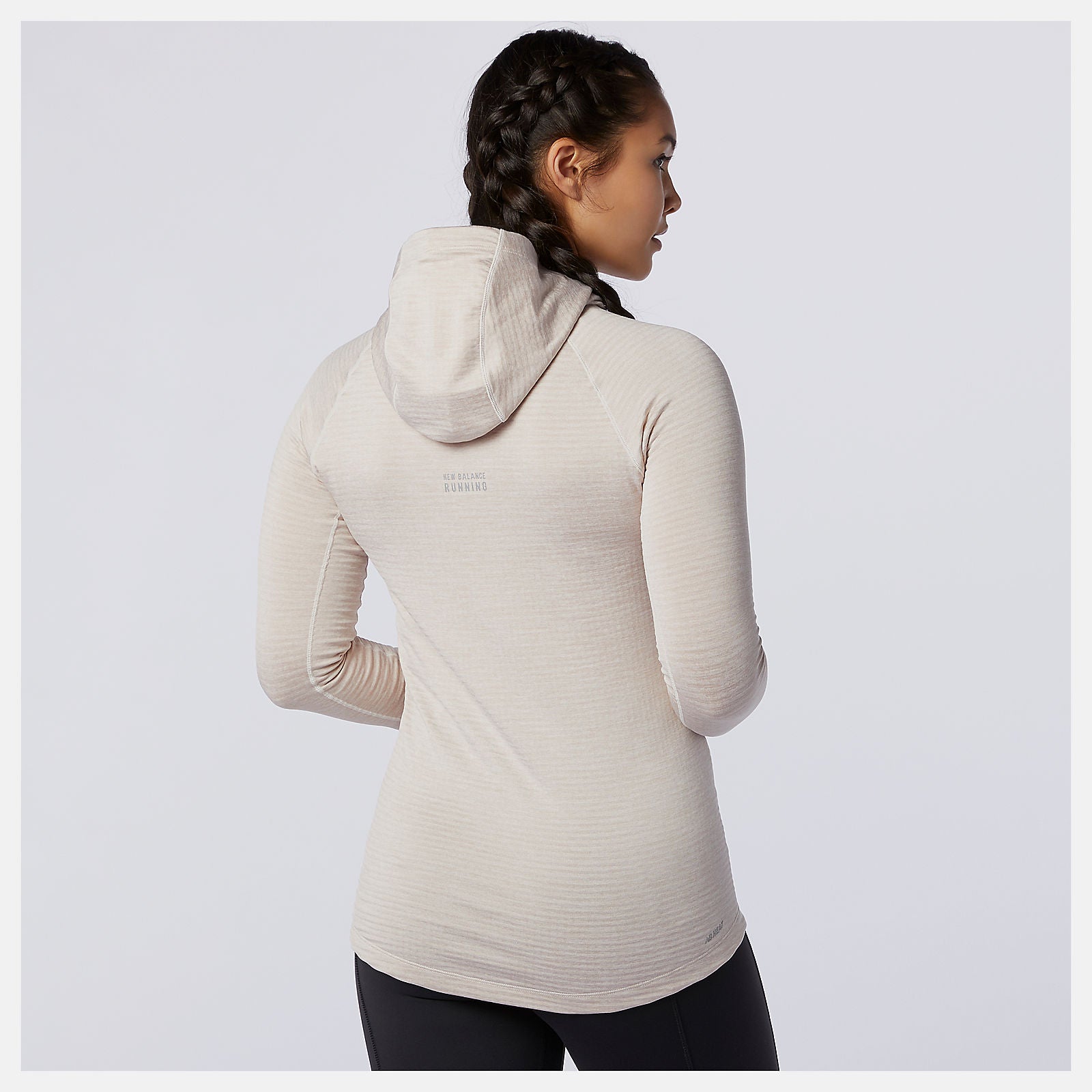Sea Salt Heather NB Heat Grid Hoodie New Balance Clothing