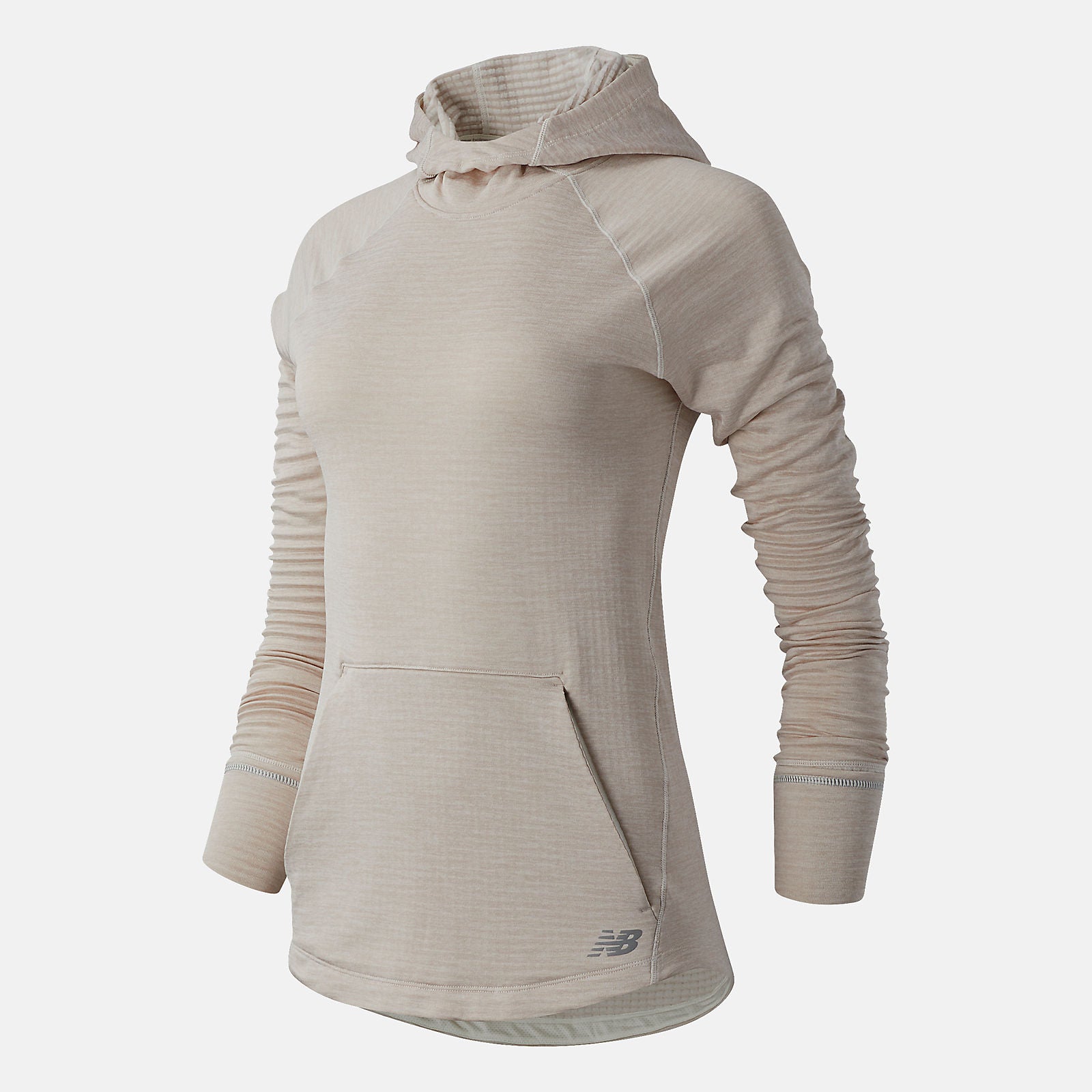 Sea Salt Heather NB Heat Grid Hoodie New Balance Clothing