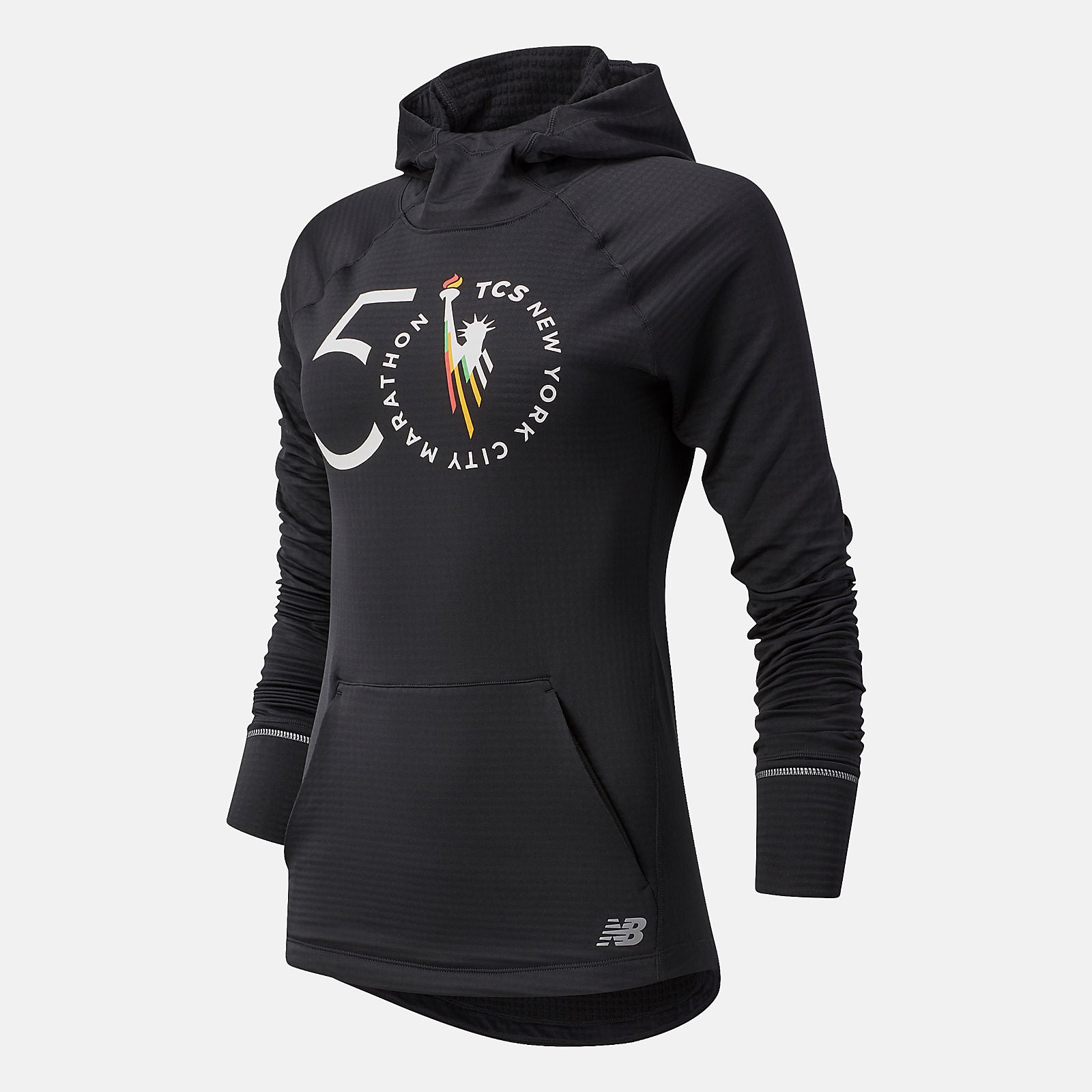 Black NYC Marathon NB Heat Grid Hoodie New Balance Clothing