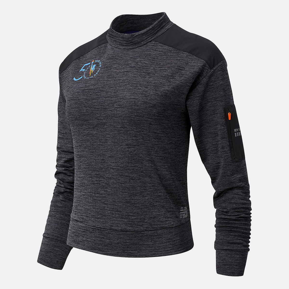Heather Charcoal NYC Marathon NB Heat Grid Long Sleeve New Balance Clothing