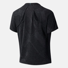 Black Heather NYC Marathon Q Speed Fuel Jacquard Short Sleeve New Balance Clothing