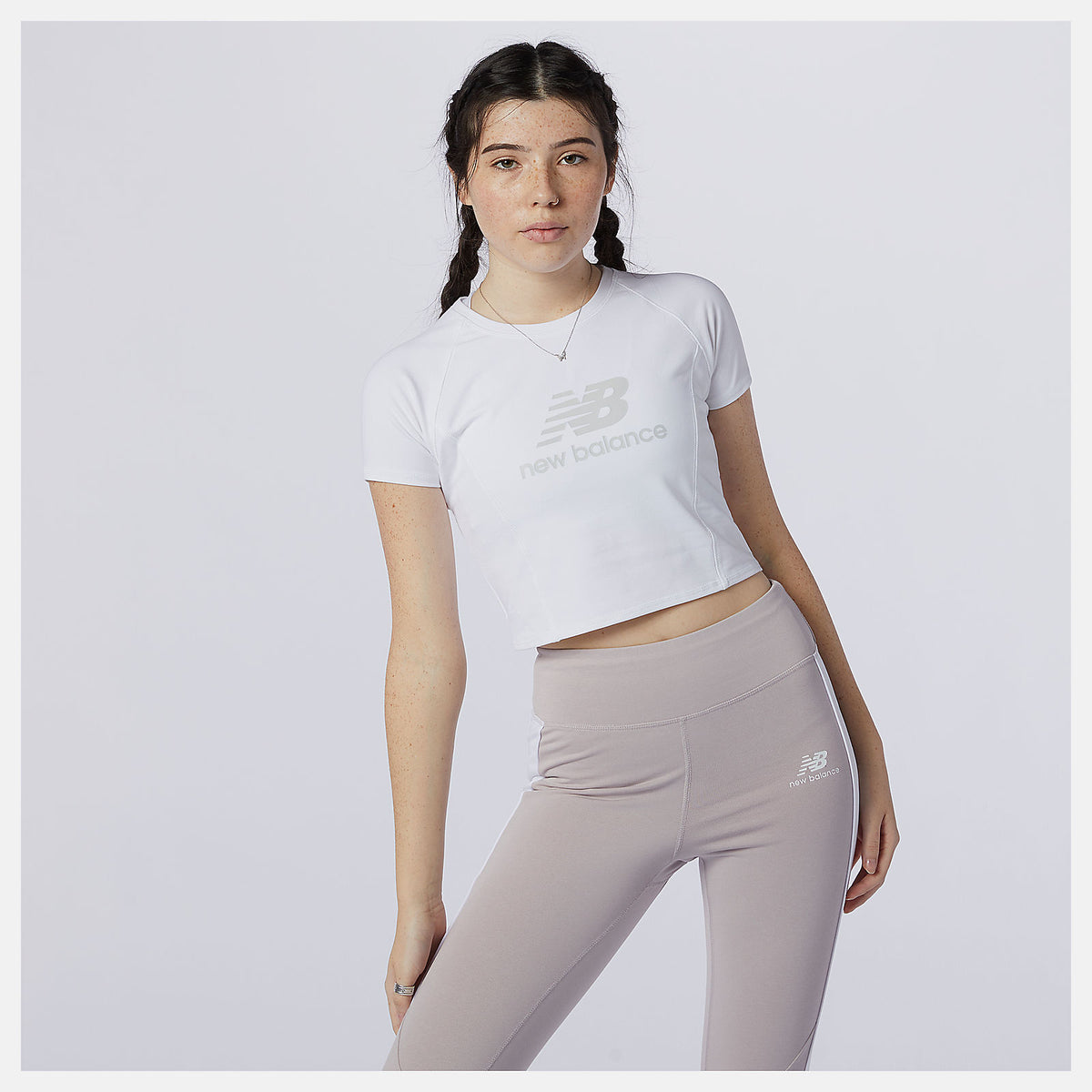 White/Grey NB Athletics Podium Tee New Balance Clothing