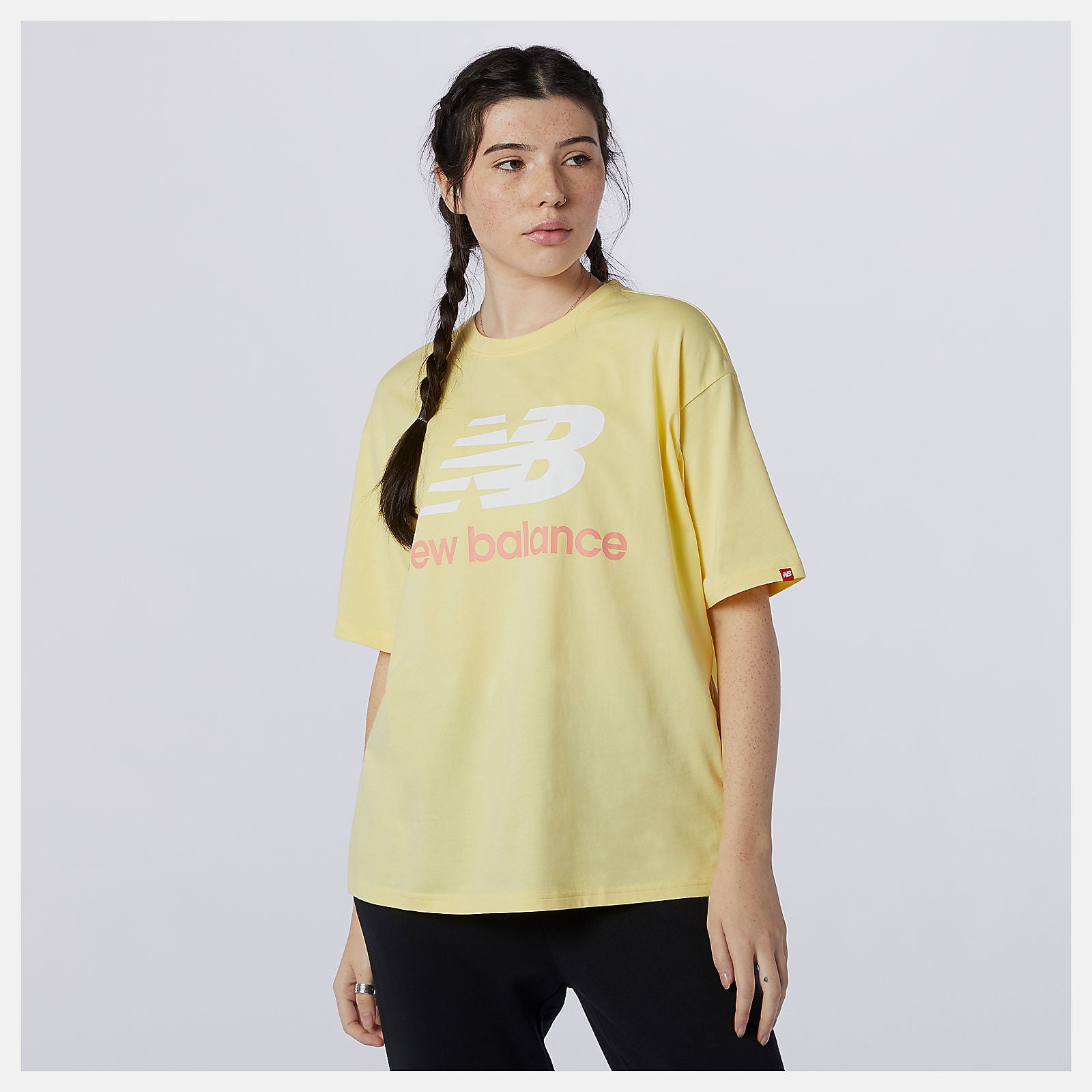 Lemon Haze NB Essentials Stacked Logo Tee New Balance Clothing