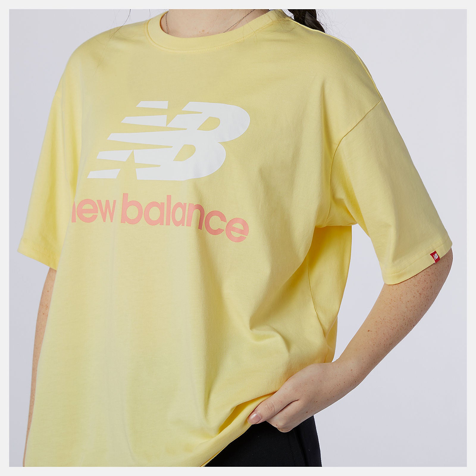 Lemon Haze NB Essentials Stacked Logo Tee New Balance Clothing