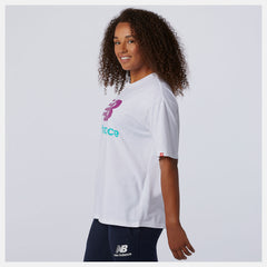 White Multi NB Essentials Stacked Logo Tee New Balance Clothing