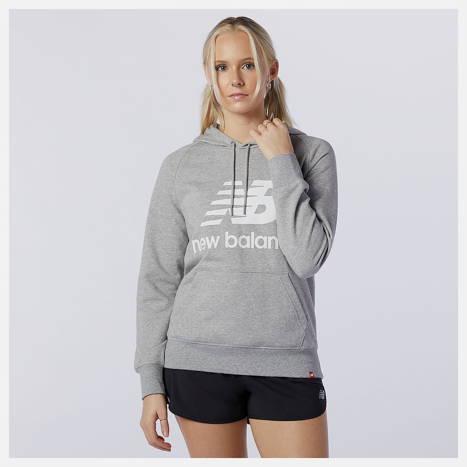 Athletic Grey NB Essentials Pullover Hoodie New Balance Clothing