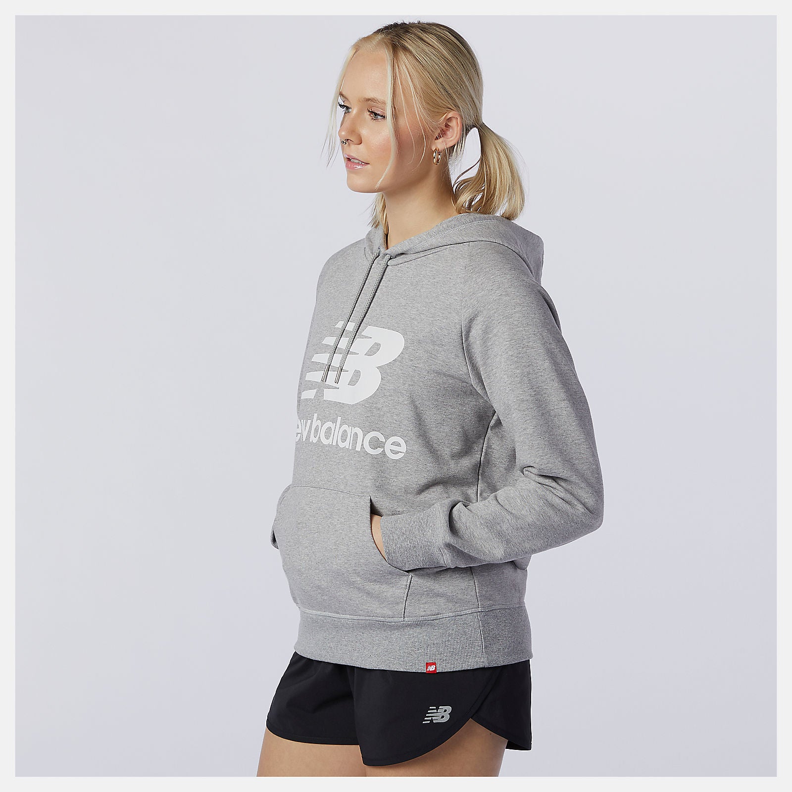 Athletic Grey NB Essentials Pullover Hoodie New Balance Clothing