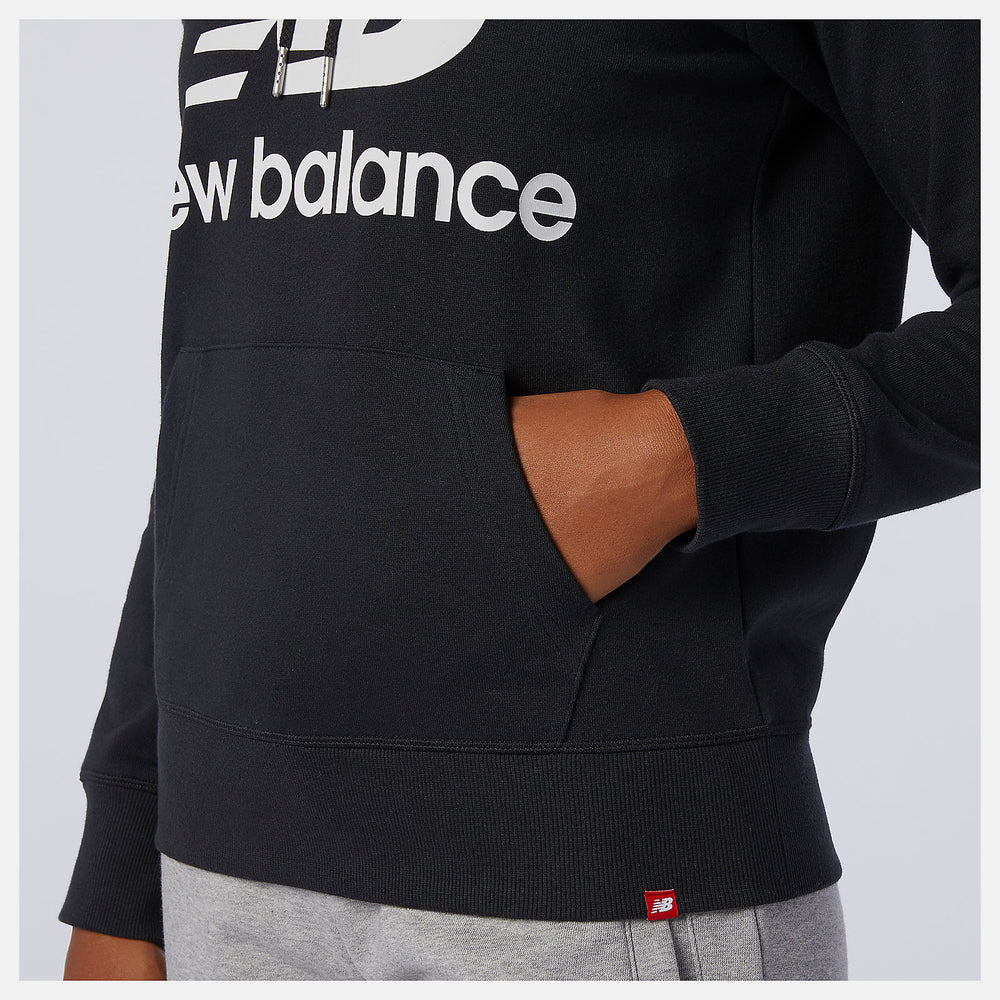 Black NB Essentials Pullover Hoodie New Balance Clothing