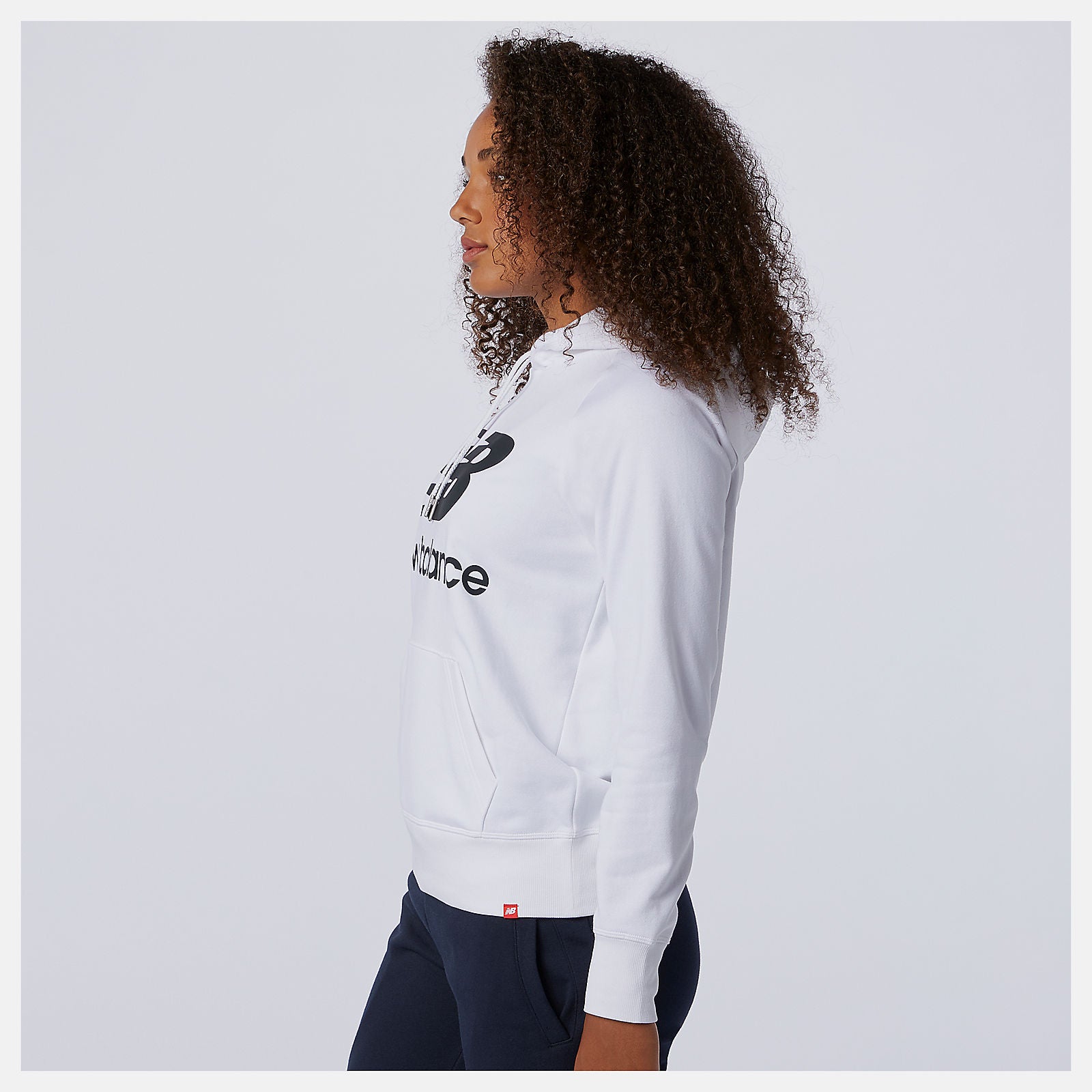 White/Black NB Essentials Pullover Hoodie New Balance Clothing