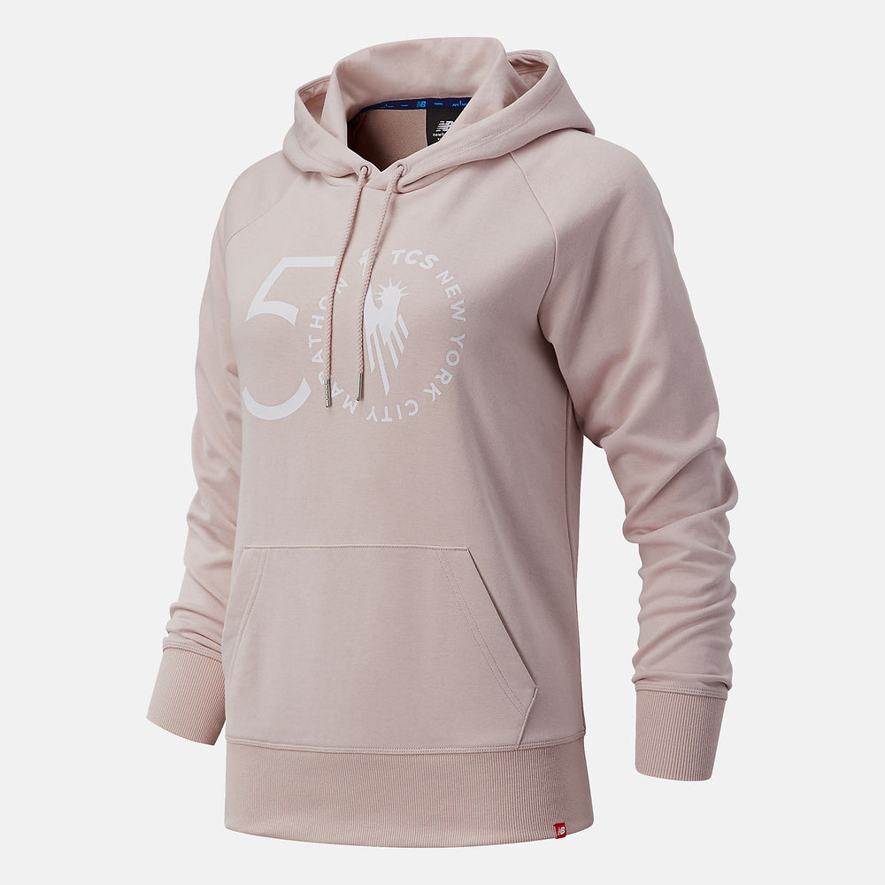 Saturn Pink NYC Marathon Essentials Pullover Hoodie New Balance Clothing