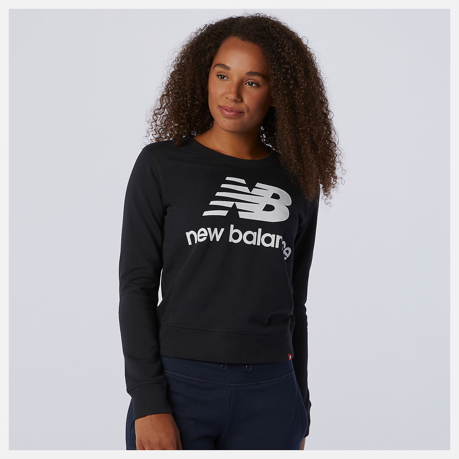Black Essentials Crew New Balance Clothing