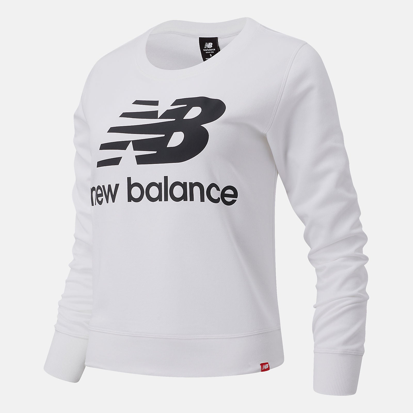 White/Black Essentials Crew New Balance Clothing