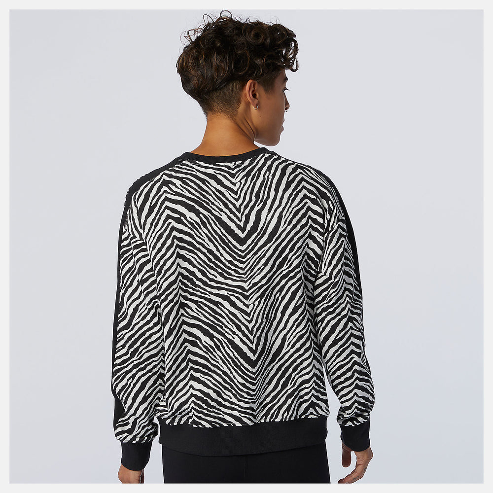 White Multi NB Athletics AOP Animal Print Crew New Balance Clothing