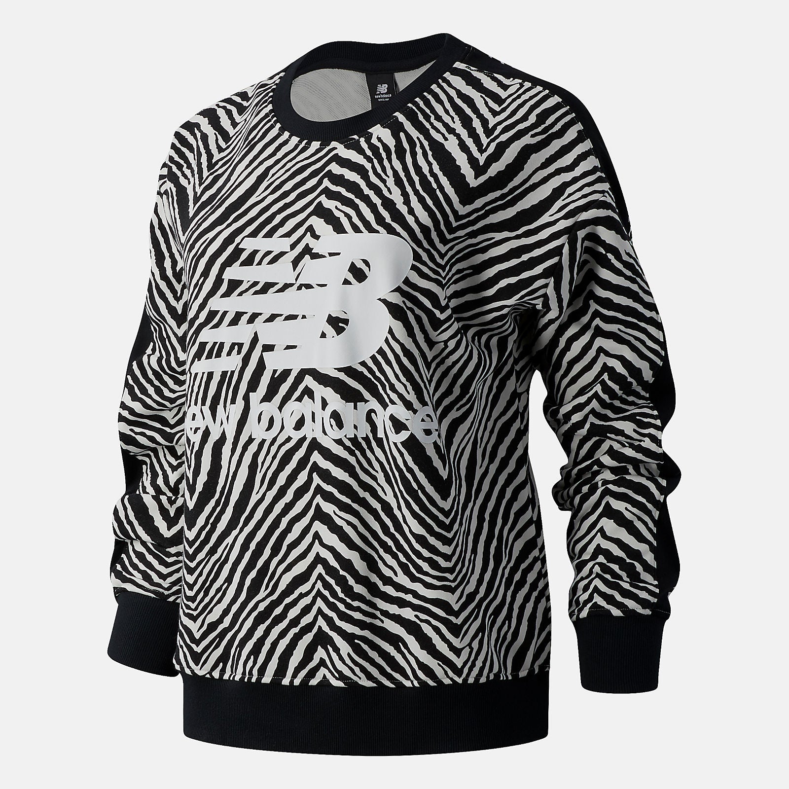 White Multi NB Athletics AOP Animal Print Crew New Balance Clothing