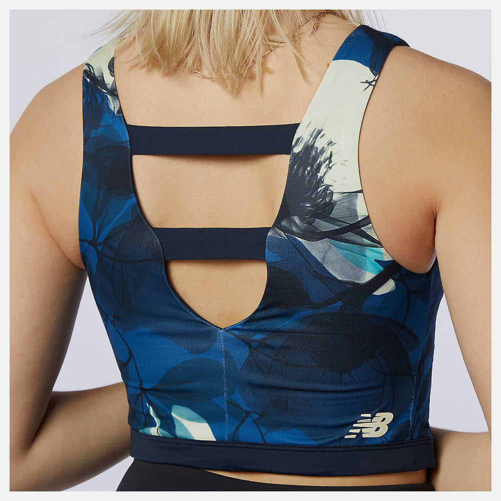 Blue Transform NBSleek Printed Crop Top New Balance Clothing