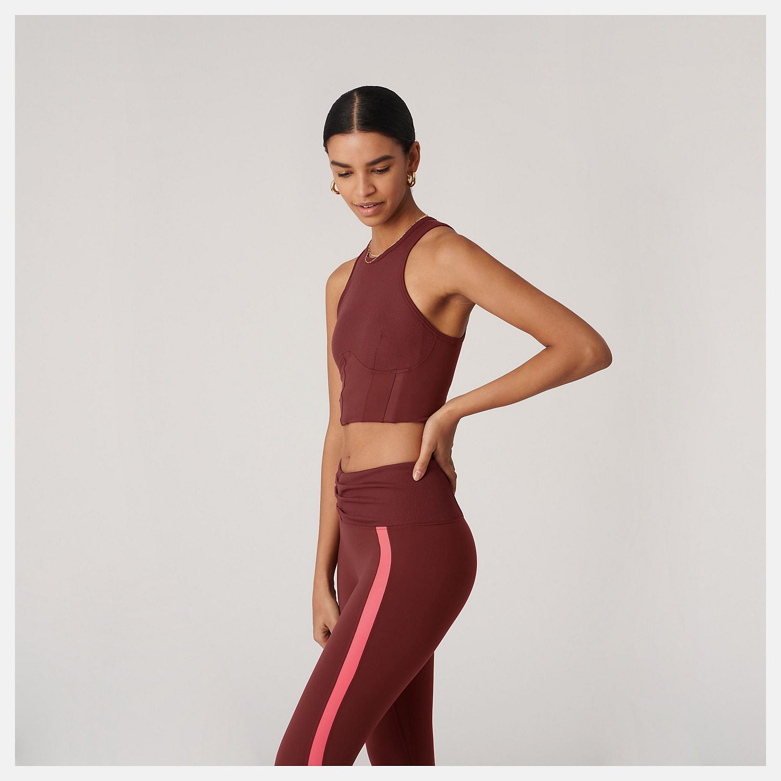 Deep Mauve Bandier Corset Tank New Balance Clothing