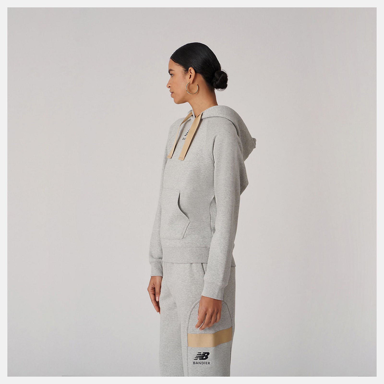 Athletic Grey Bandier Fleece Hoodie New Balance Clothing