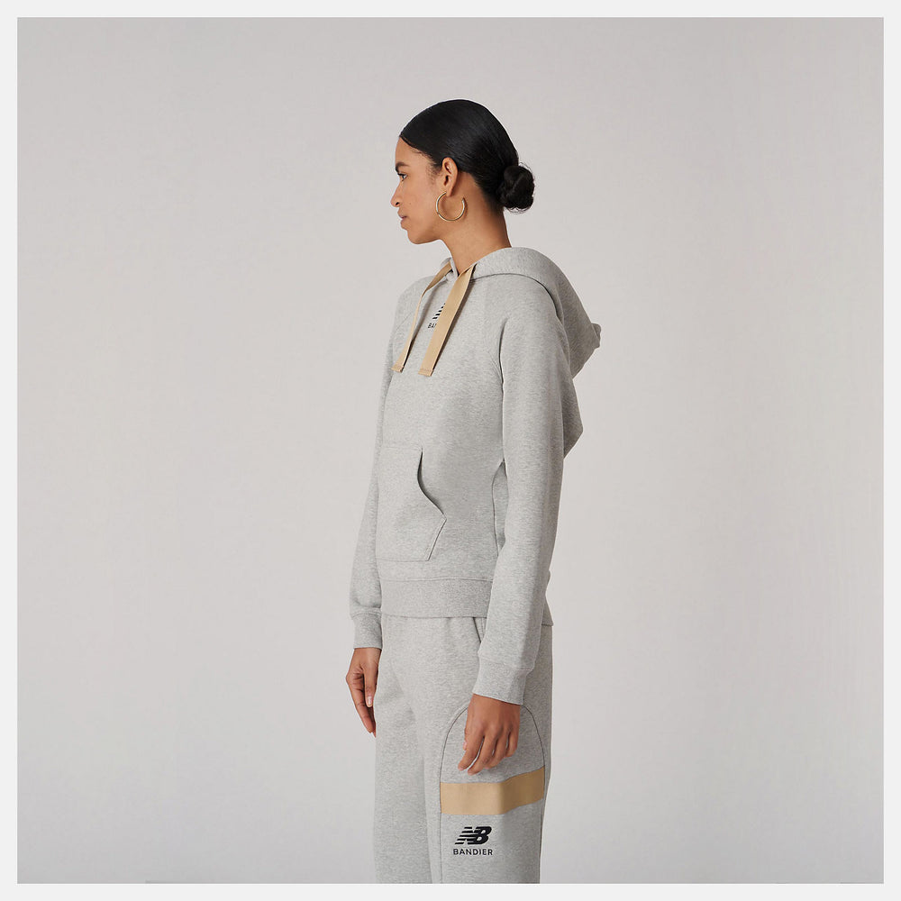 Athletic Grey Bandier Fleece Hoodie New Balance Clothing