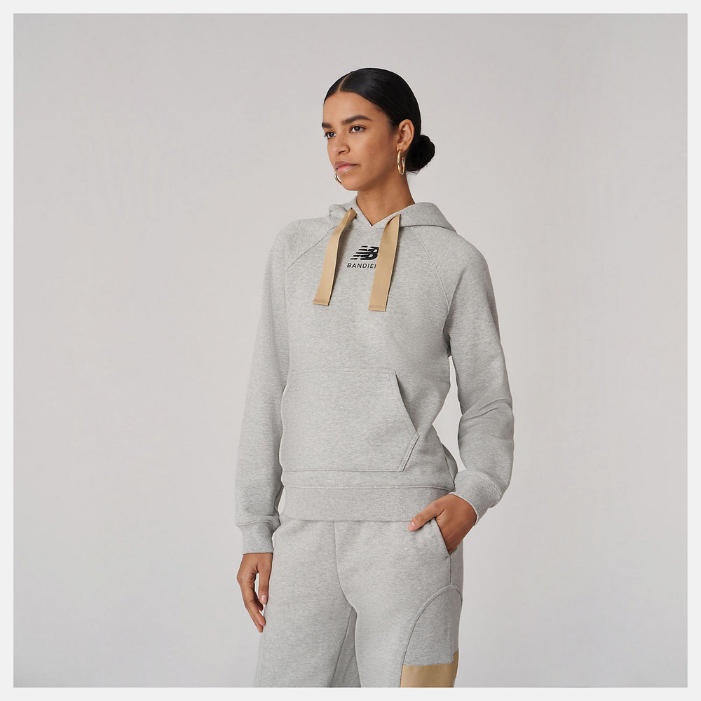 Athletic Grey Bandier Fleece Hoodie New Balance Clothing