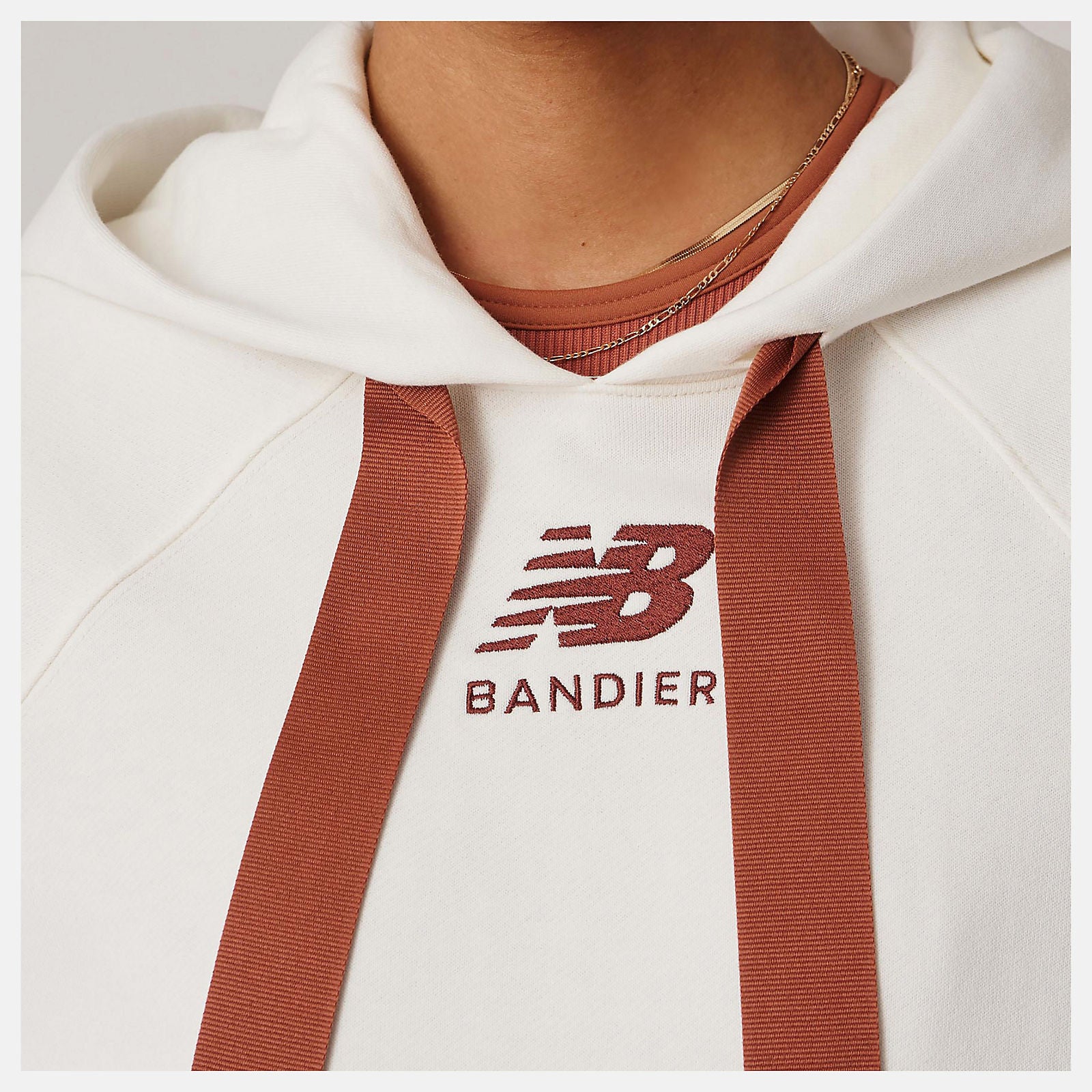 Sea Salt Bandier Fleece Hoodie New Balance Clothing