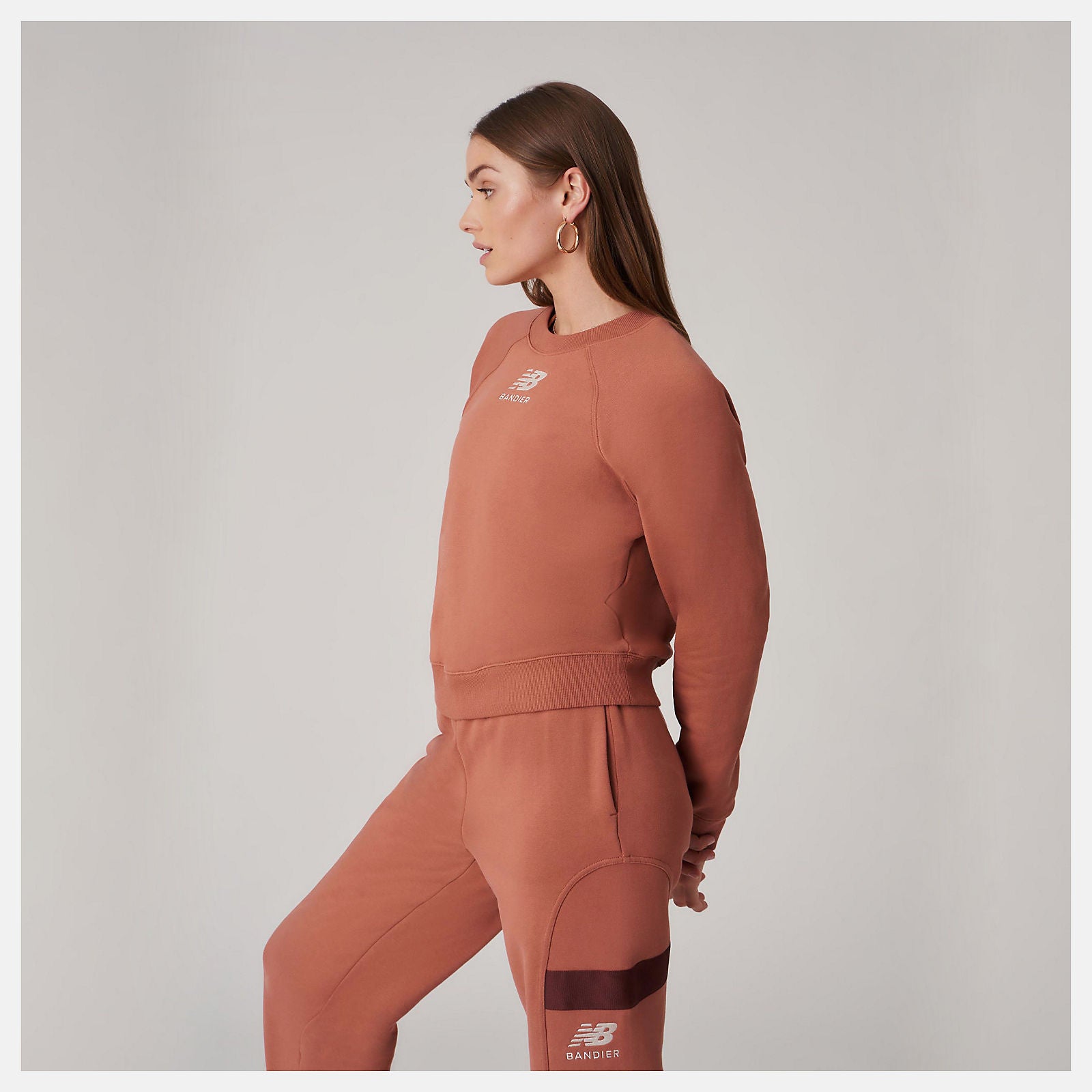 Terra Cotta Bandier Fleece Crew New Balance Clothing