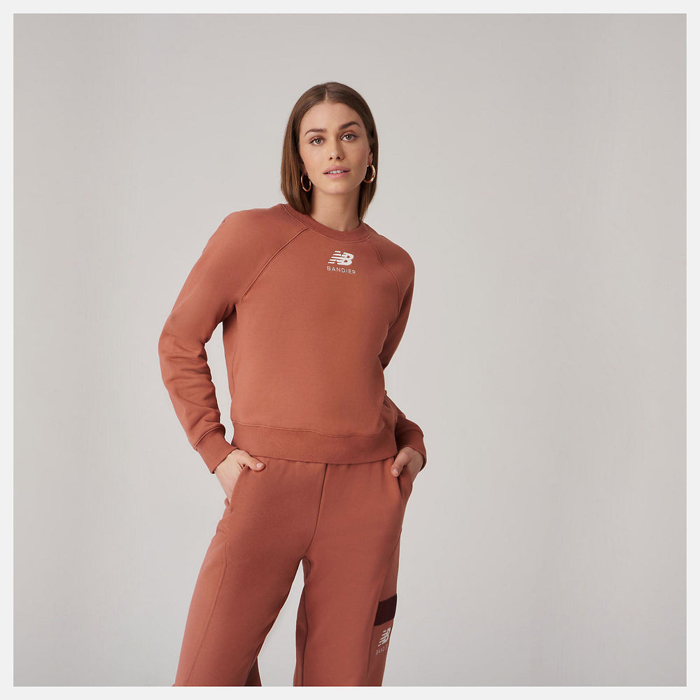 Terra Cotta Bandier Fleece Crew New Balance Clothing