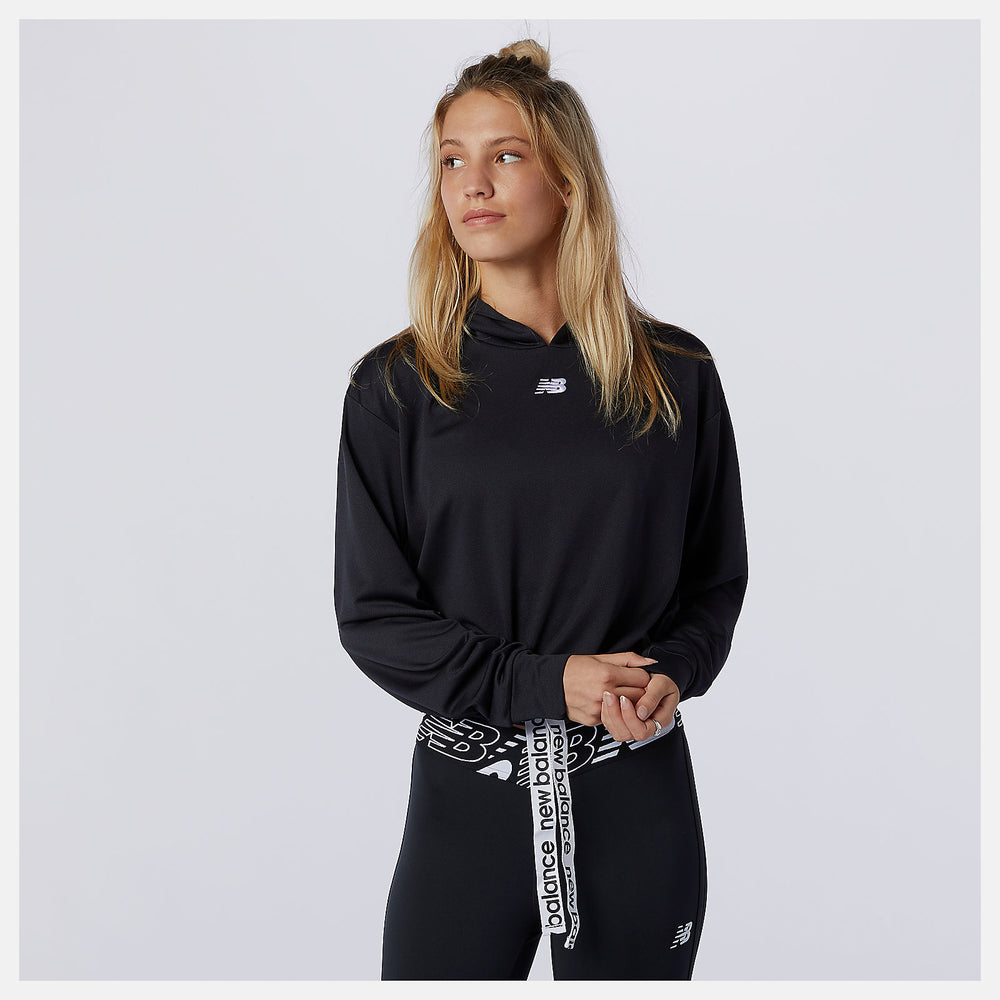 Black Relentless Cinched Hem Hoodie New Balance Clothing