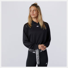 Black Relentless Cinched Hem Hoodie New Balance Clothing