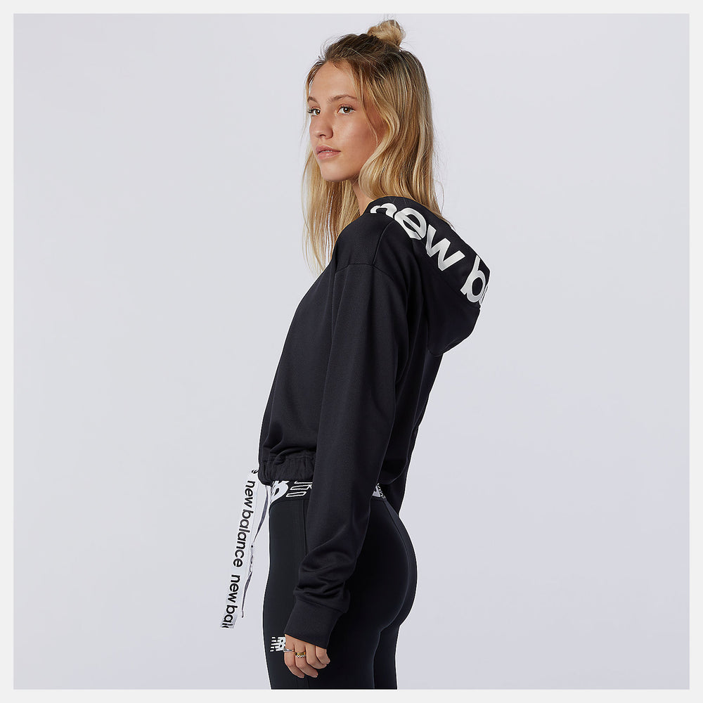 Black Relentless Cinched Hem Hoodie New Balance Clothing