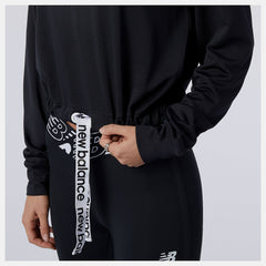 Black Relentless Cinched Hem Hoodie New Balance Clothing