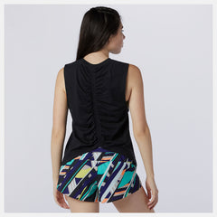 Black Relentless Cinched Back Graphic Tank New Balance Clothing