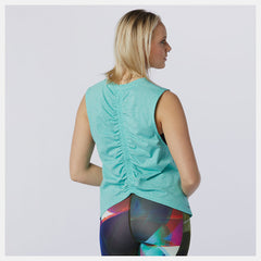 Summer Jade Relentless Cinched Back Graphic Tank New Balance Clothing