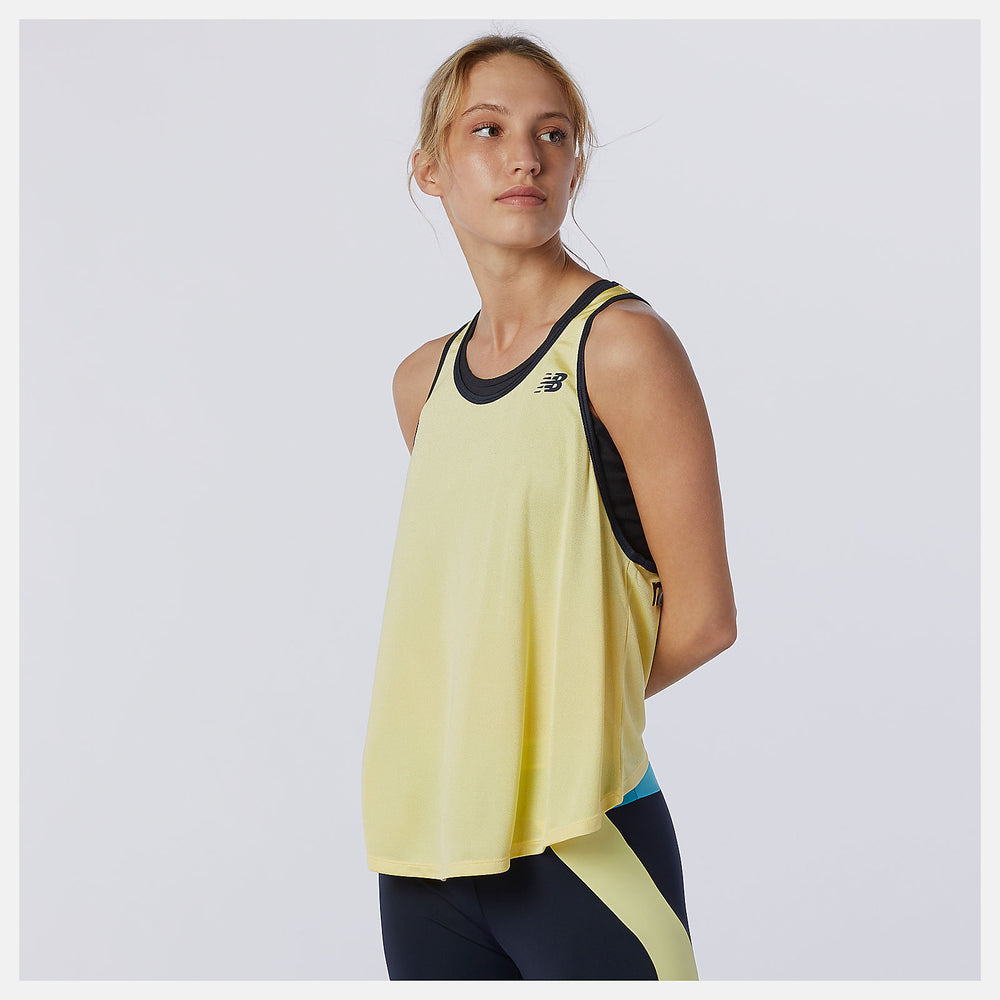Lemon Haze Achiever Mesh Tank New Balance Clothing