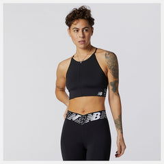 Black Relentless Crop Top New Balance Clothing