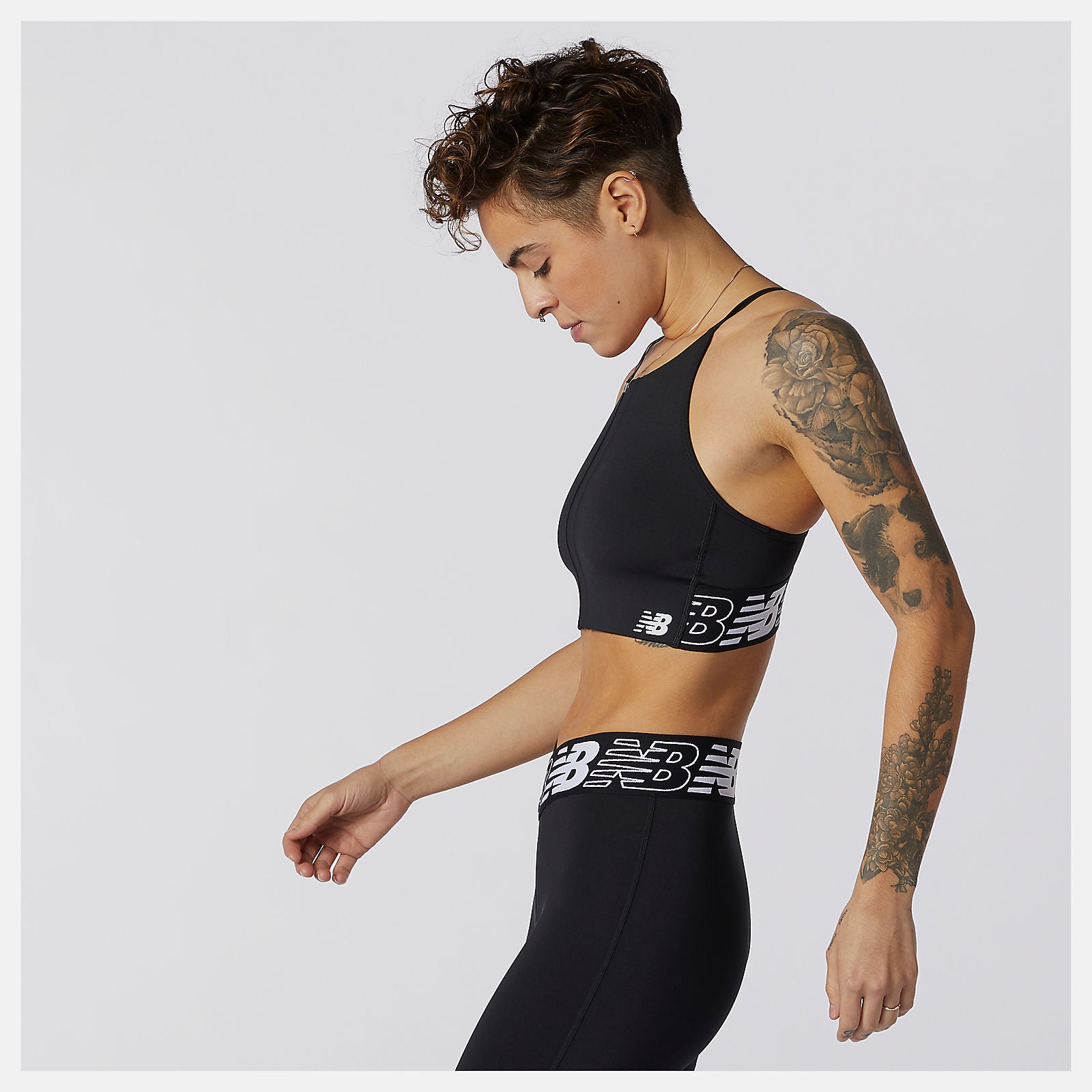 Black Relentless Crop Top New Balance Clothing