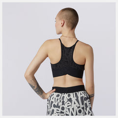 White Relentless Printed Crop Top New Balance Clothing