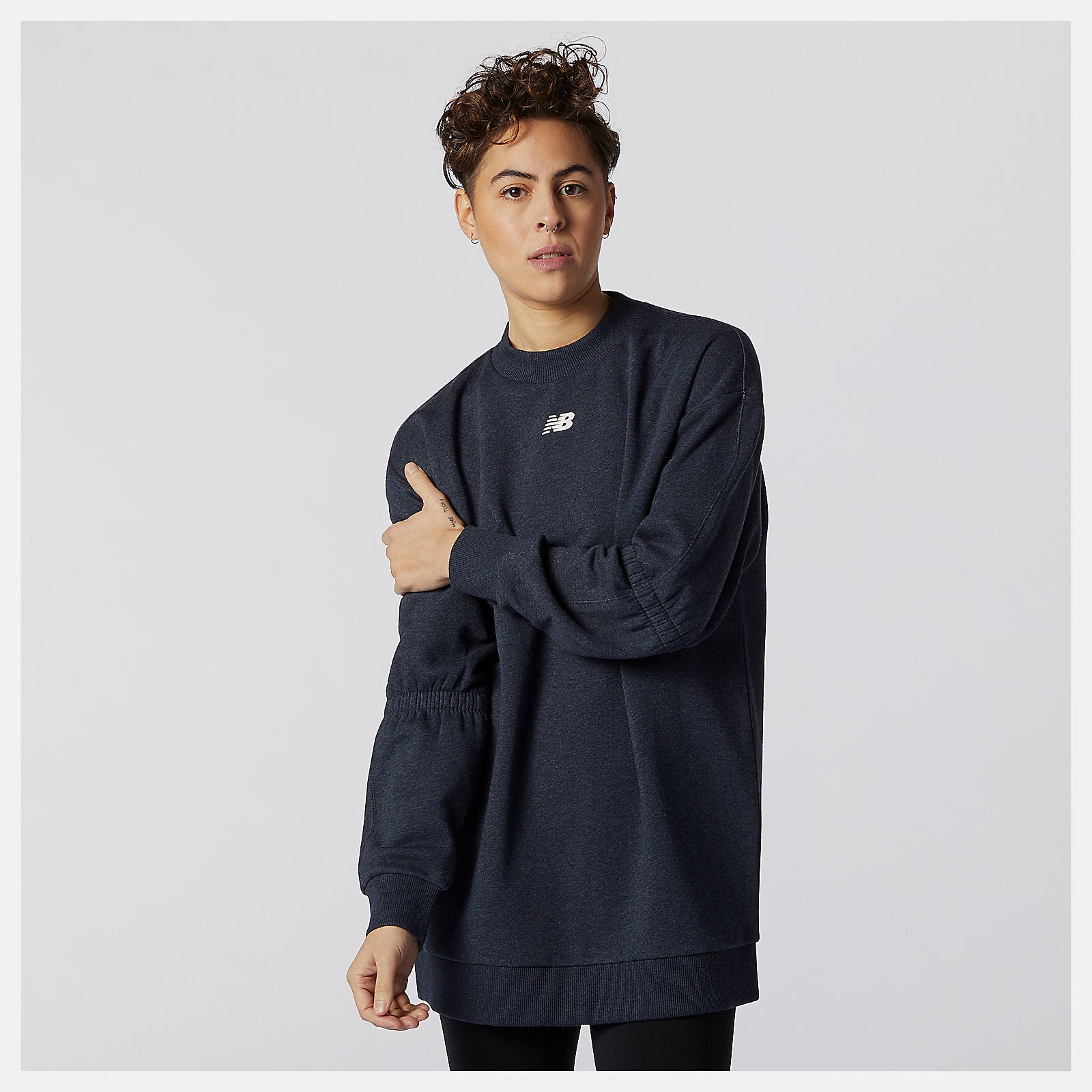 Eclipse Heather Achiever Crew Sweatshirt New Balance Clothing