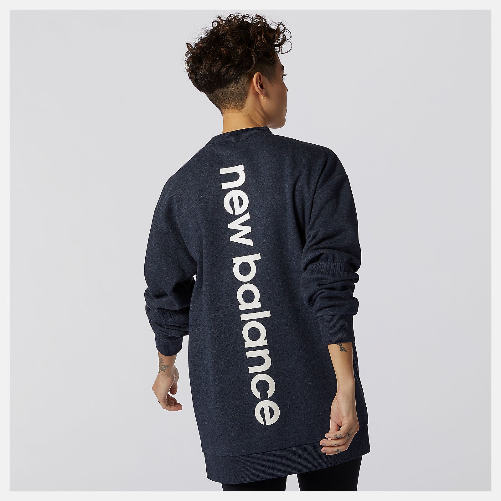 Eclipse Heather Achiever Crew Sweatshirt New Balance Clothing