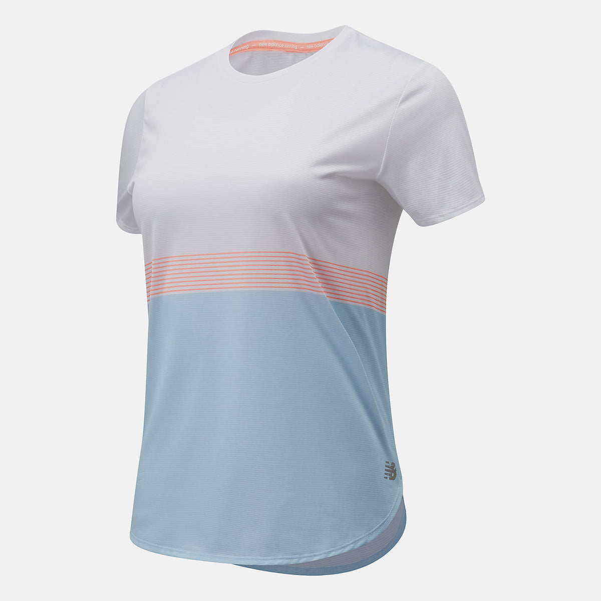 White Printed Accelerate Short Sleeve New Balance Clothing