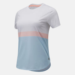 White Printed Accelerate Short Sleeve New Balance Clothing