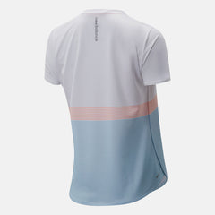 White Printed Accelerate Short Sleeve New Balance Clothing