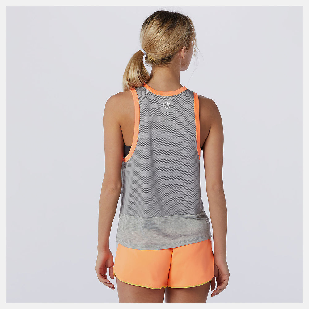 Athletic Grey Heather Printed Fast Flight Tank New Balance Clothing
